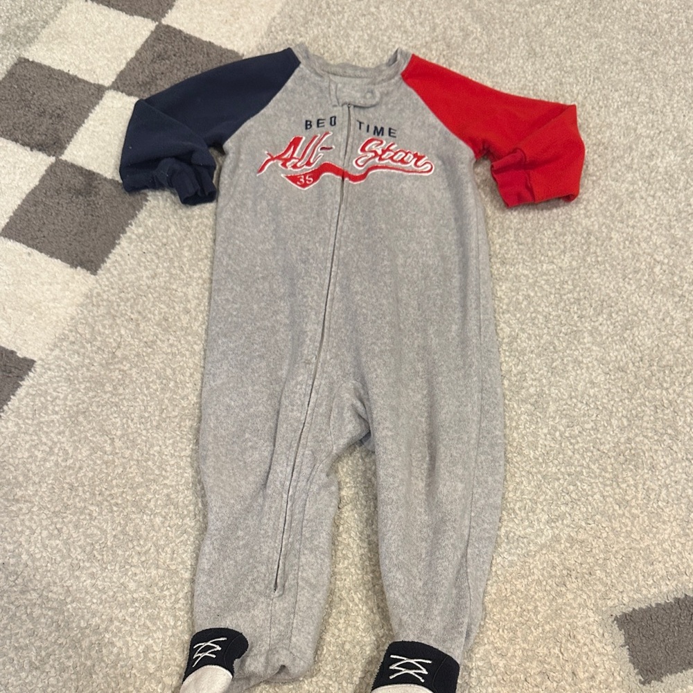 Baby boys fleece footie